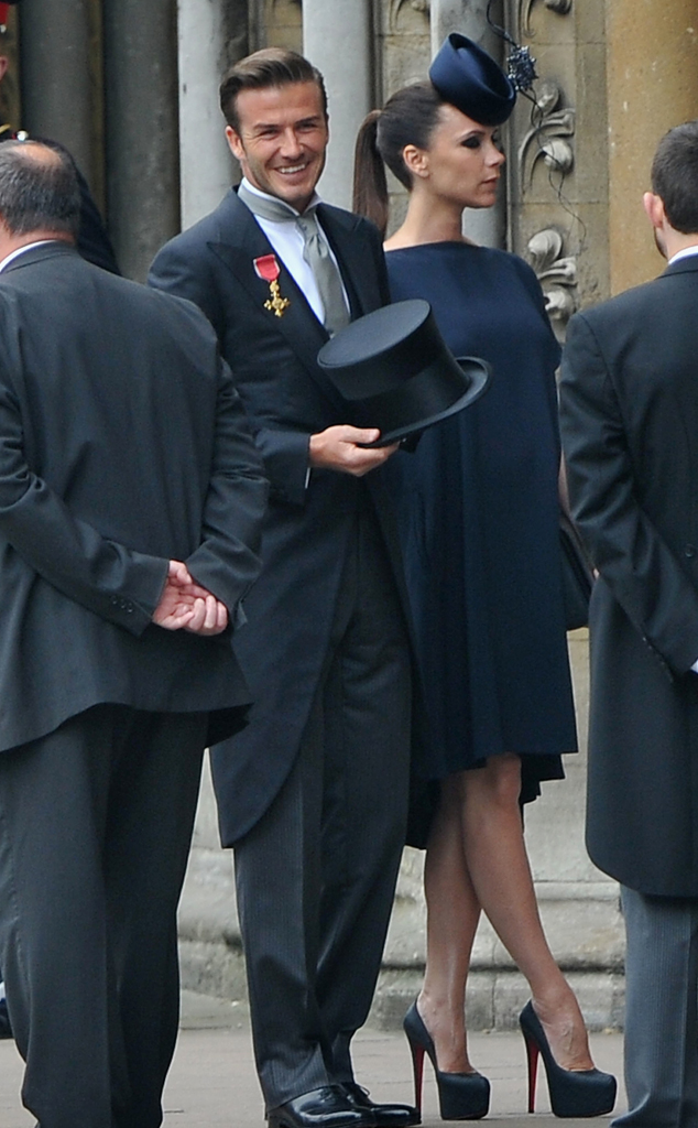 Beckhams at the royal wedding Beckhams at the royal wedding Kate Middletons Wedding Gown by Sarah Burton