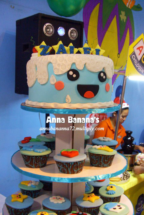 Kawaii Birthday Cake and Cupcakes