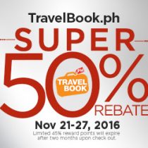Travel Promo Alert: 50% Rebate with TravelBook.ph
