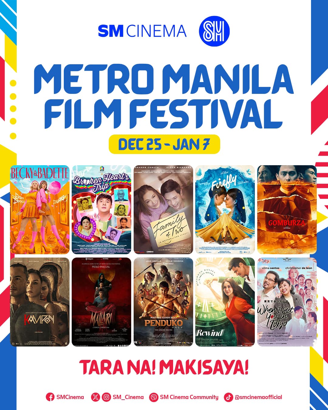 SM Cinema Supports Metro Manila Film Festival 2023