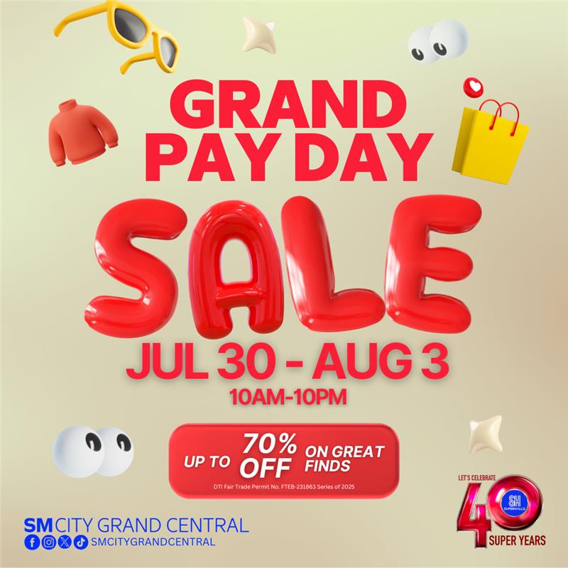 Grand Pay Day Sale At SM City Grand Central