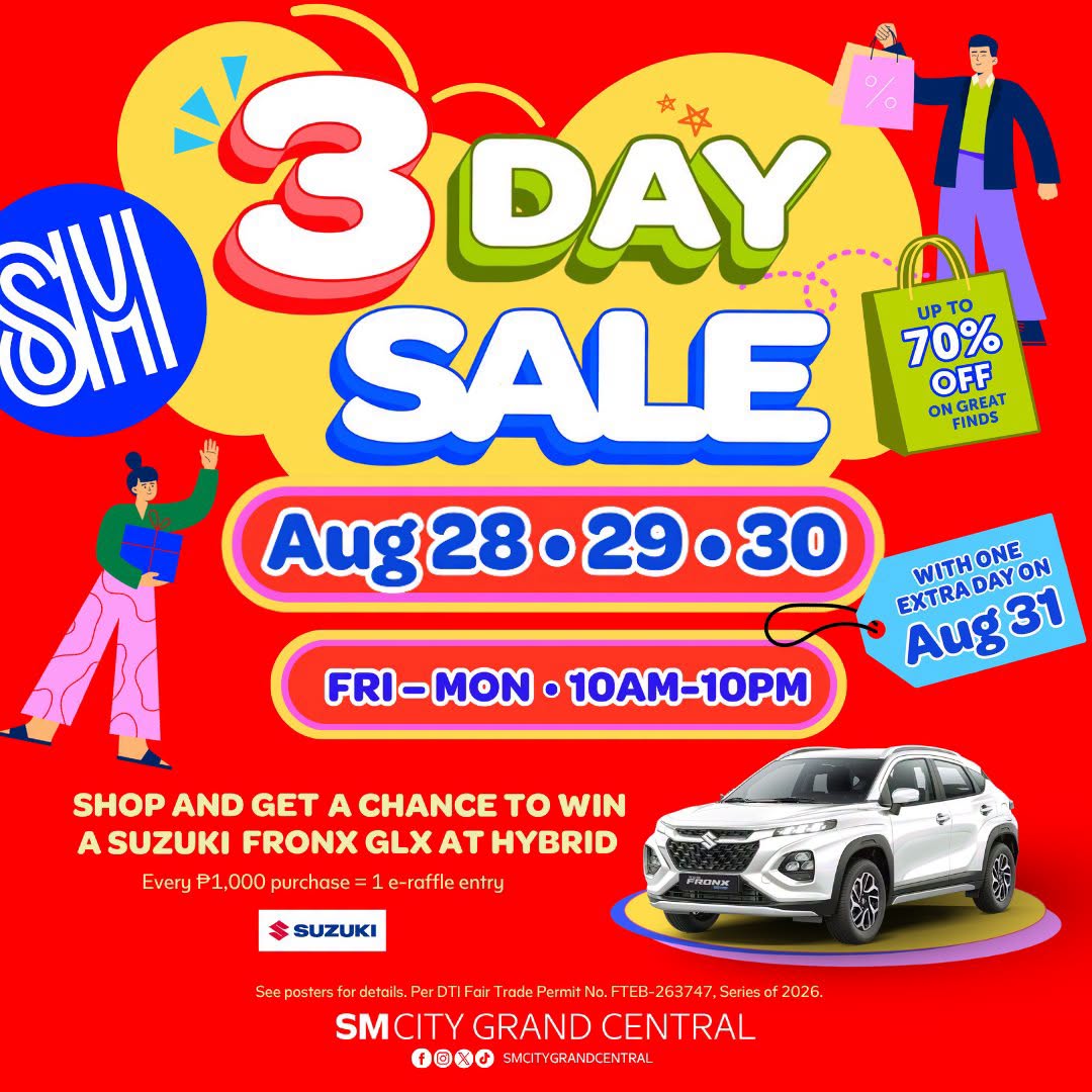 SM City Grand Central’s Grandest 3-DAY SALE